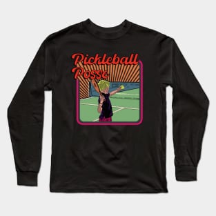 Pickleball posse retro comic Long Sleeve T-Shirt